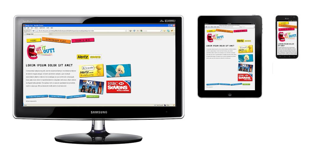 Website Design for Sevens Interactive Game