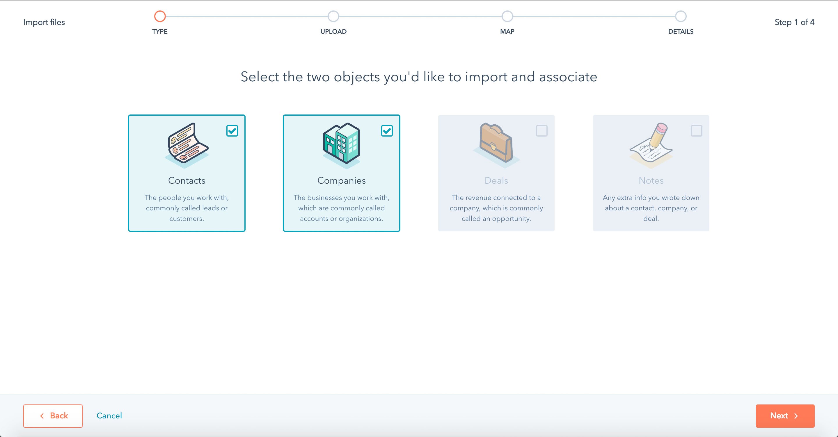 How to import Contacts and Companies with multiple branches into the HubSpot CRM - Step 5