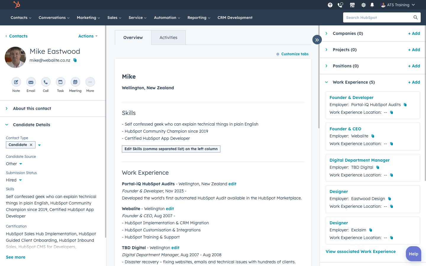 HubSpot Custom CRM Development screenshot