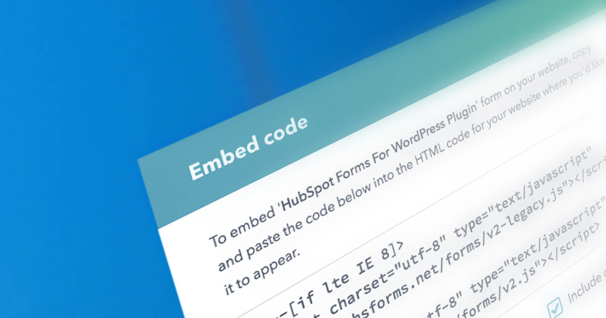 Embedding HubSpot Forms